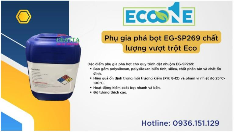 EG-SP269 phụ gia phá bọt chất lượng vượt trột cho quy trình dệt nhuộm